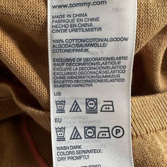 NEW Tommy Hilfiger Camel Tan Argyle Sweater V Neck Golf Caddyshack Sporty Preppy - Picture 8 of 8